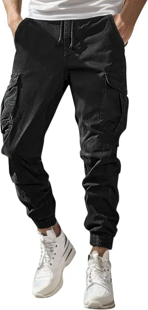 2023 Men's Cargo Pants with Multi Pockets Casual Work Trousers Plus Size Lightweight Jogger Pant Outdoor Hiking Sweatpants