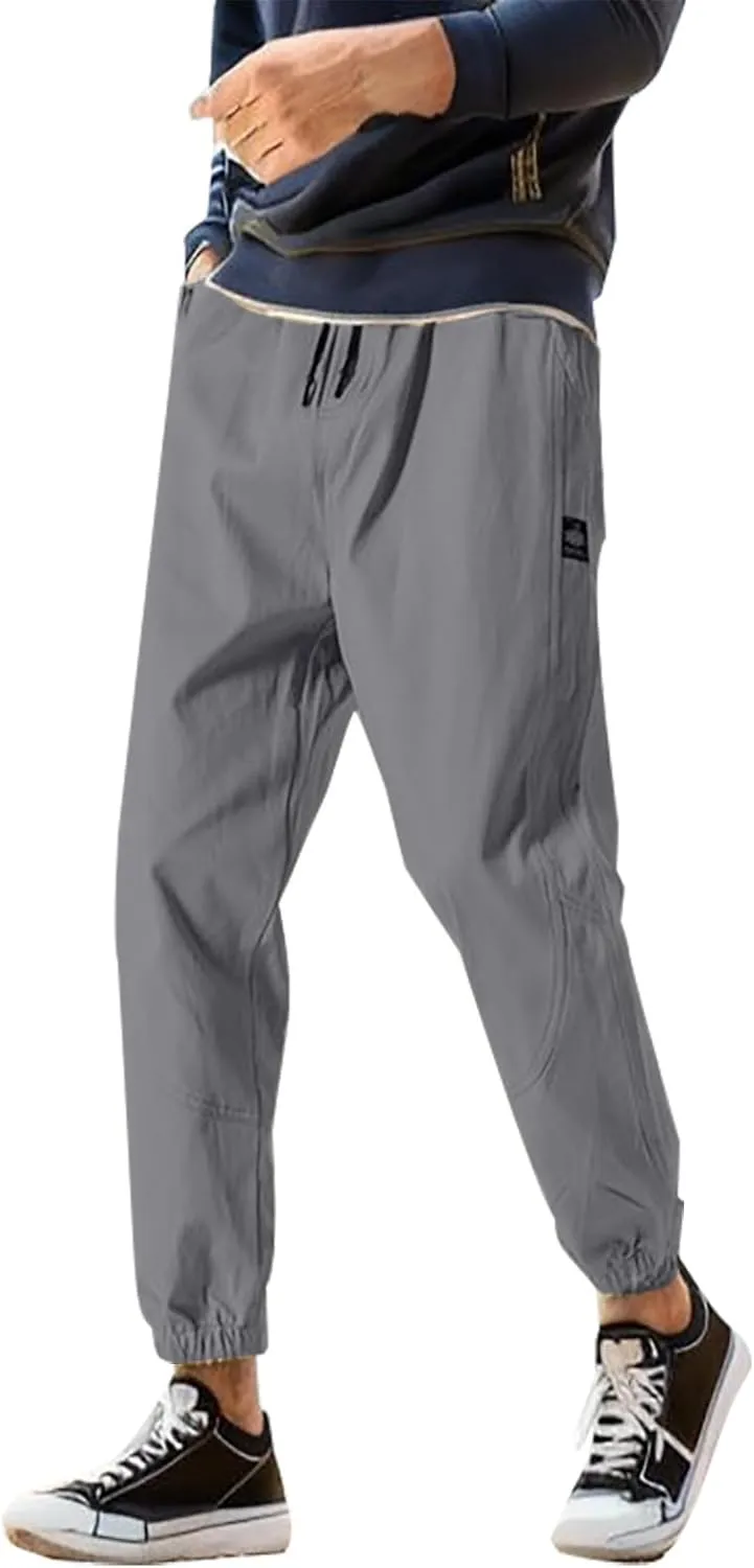 2023 Men's Sweatpants Plus Size Fashion Carge Overalls Elastic Waist Joggers Pant Men's Casual Sport Pants Trousers