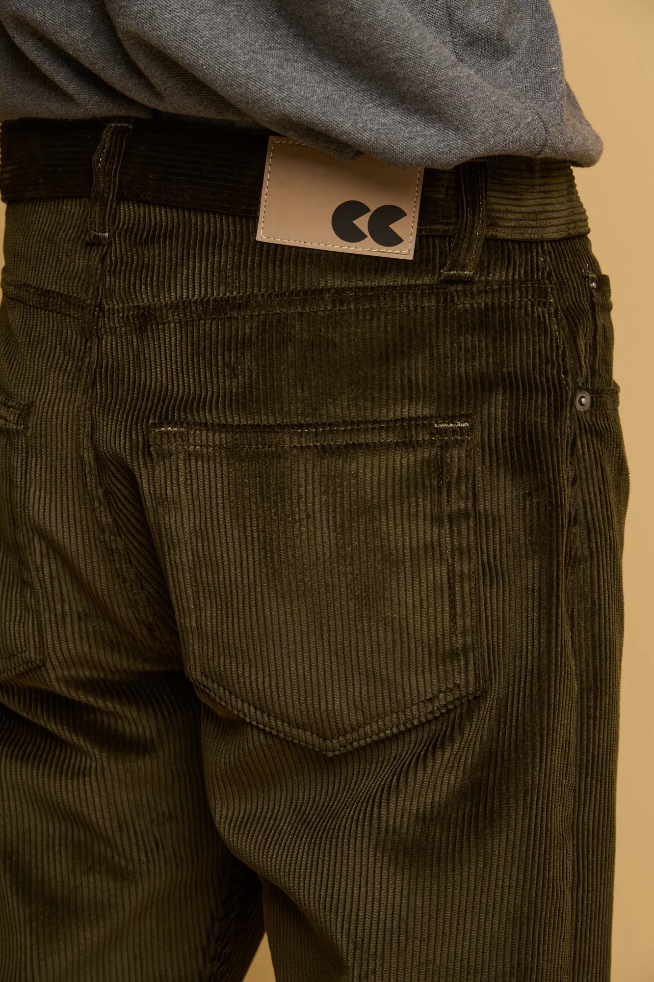 5 Pocket Corduroy Jean  - Dark Olive
