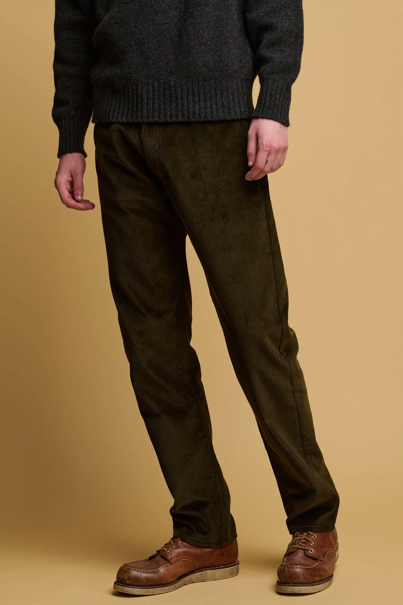 5 Pocket Corduroy Jean  - Dark Olive