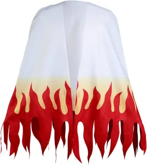 Adult Rengoku Robe Kimetsu Cosplay Costume Kimono Cape Kyoujurou Cloak Halloween Suit