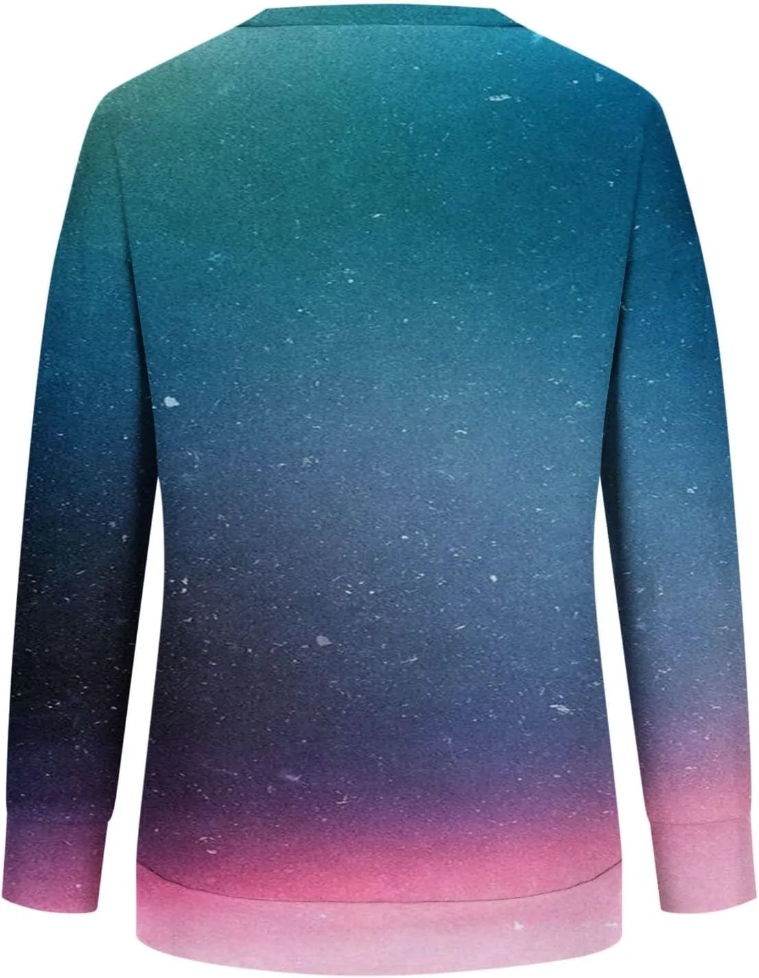 Akklian Women's Long Sleeve Crewneck Sweatshirts No Hood Loose Fit Oversized Ombre Tops Fall Lounge Trendy Pullover Sweaters