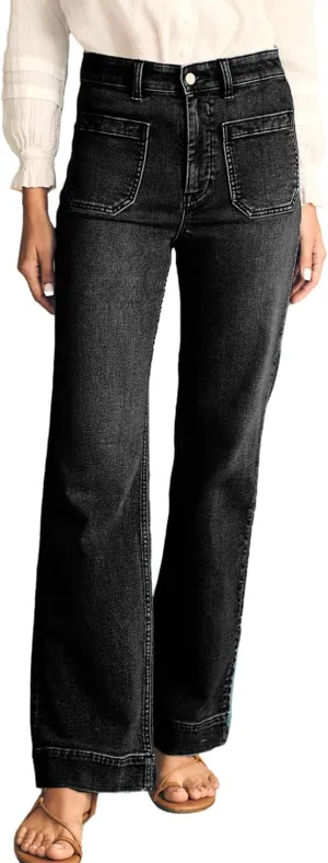 Astylish Women's Wide Leg Jeans High Waisted Stretchy Straight Leg Jeans Loose Trendy Denim Pants with Pocket