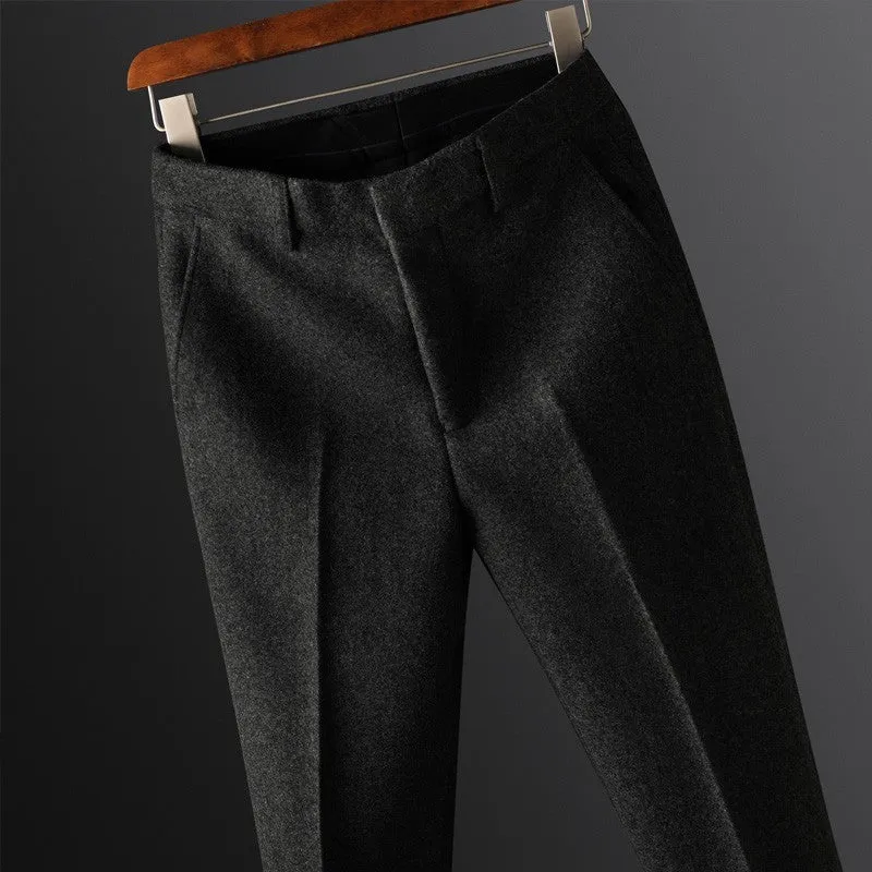 Autumn And Winter Thick Warm Woolen Pants Imitation Wool