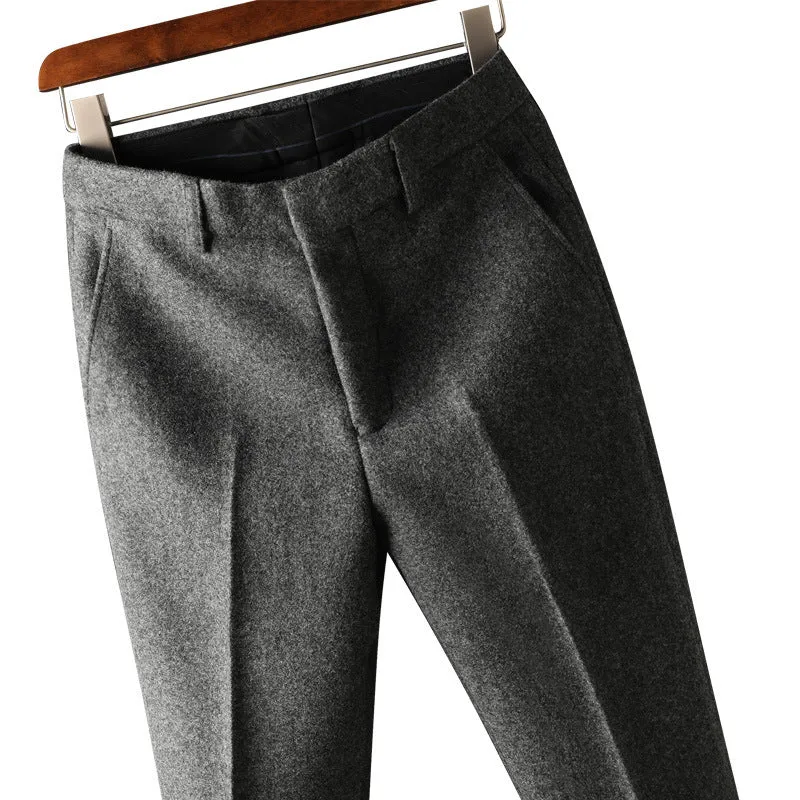 Autumn And Winter Thick Warm Woolen Pants Imitation Wool
