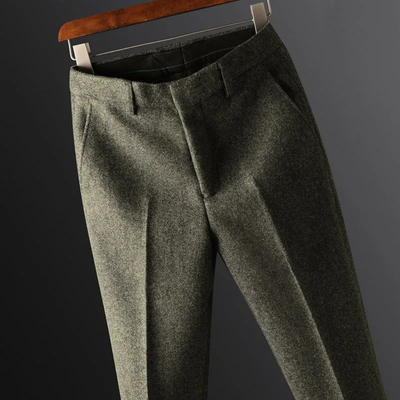 Autumn And Winter Thick Warm Woolen Pants Imitation Wool