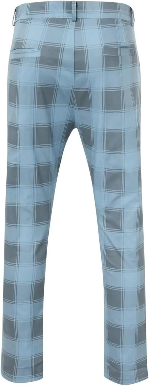 AYGJKIE Men's Chino Trousers Checked Fabric Trousers Slim fit Business Chino Trousers Straight Leg Slim Casual Trousers