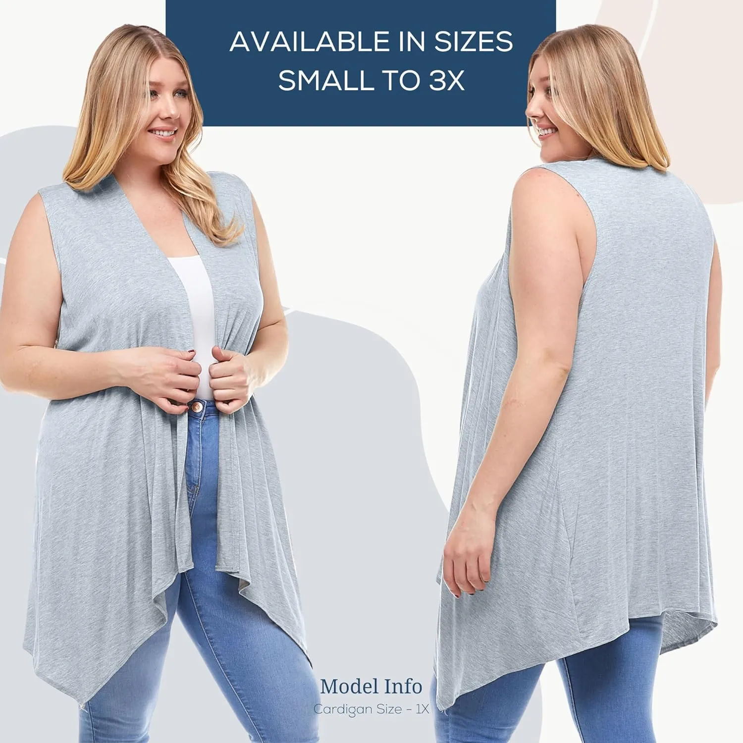 Azules Sleeveless Cardigan Vest for Women- Stylish Casual Womens Cardigans for Every Occasion
