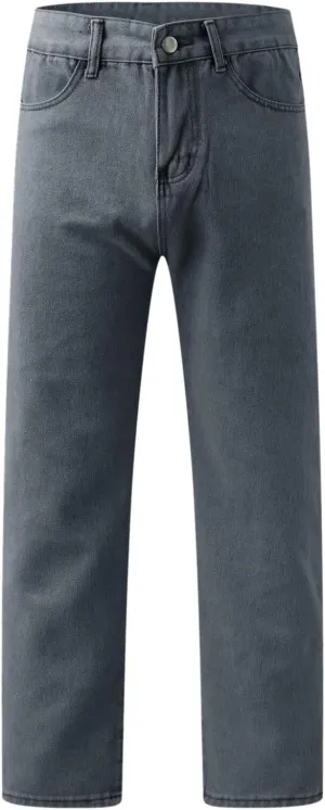 Baggy Jeans for Men Y2K Straight Wide Leg Jeans Casual Vintage Streetwear Hip Hop Trendy Skater Denim Pants Trousers