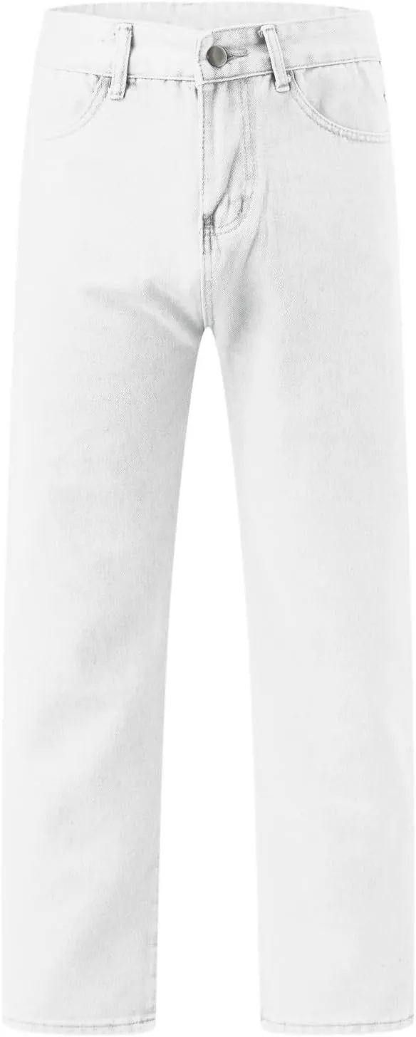 Baggy Jeans for Men Y2K Straight Wide Leg Jeans Casual Vintage Streetwear Hip Hop Trendy Skater Denim Pants Trousers