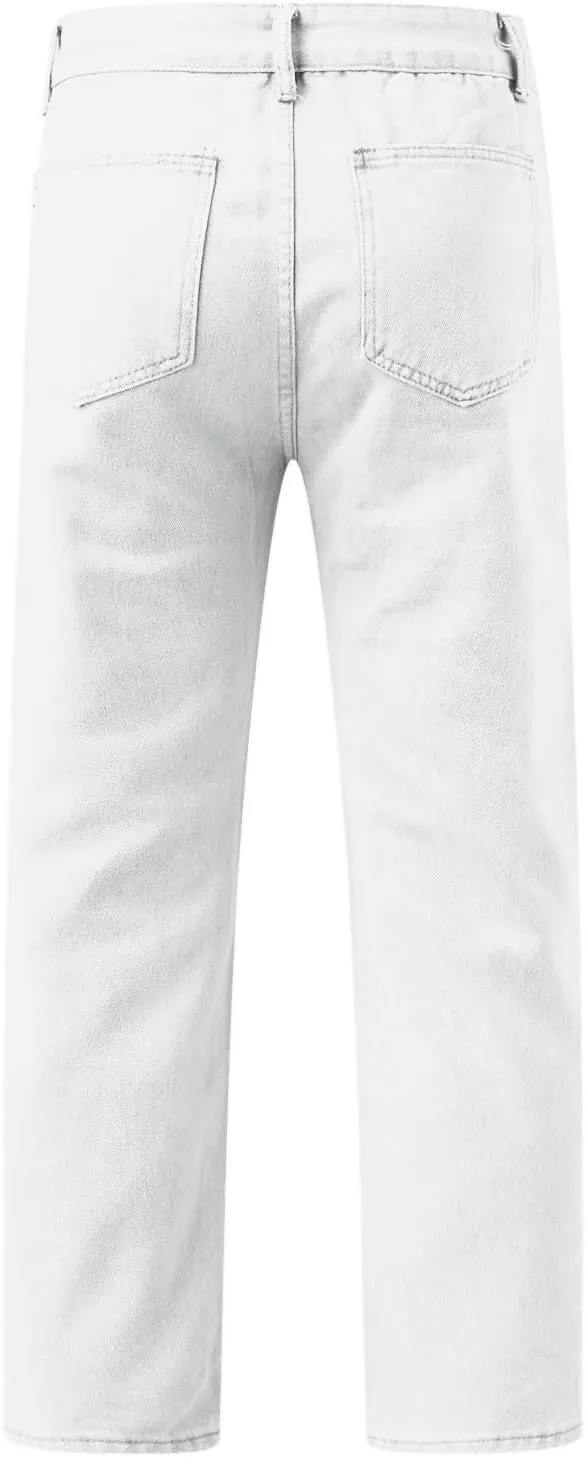 Baggy Jeans for Men Y2K Straight Wide Leg Jeans Casual Vintage Streetwear Hip Hop Trendy Skater Denim Pants Trousers