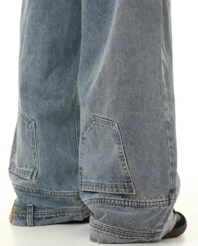 Baggy Jeans for Women Men Ripped Straight Leg Pants High Waisted Distressed Jeans Y2K Grunge Summer Clothes.