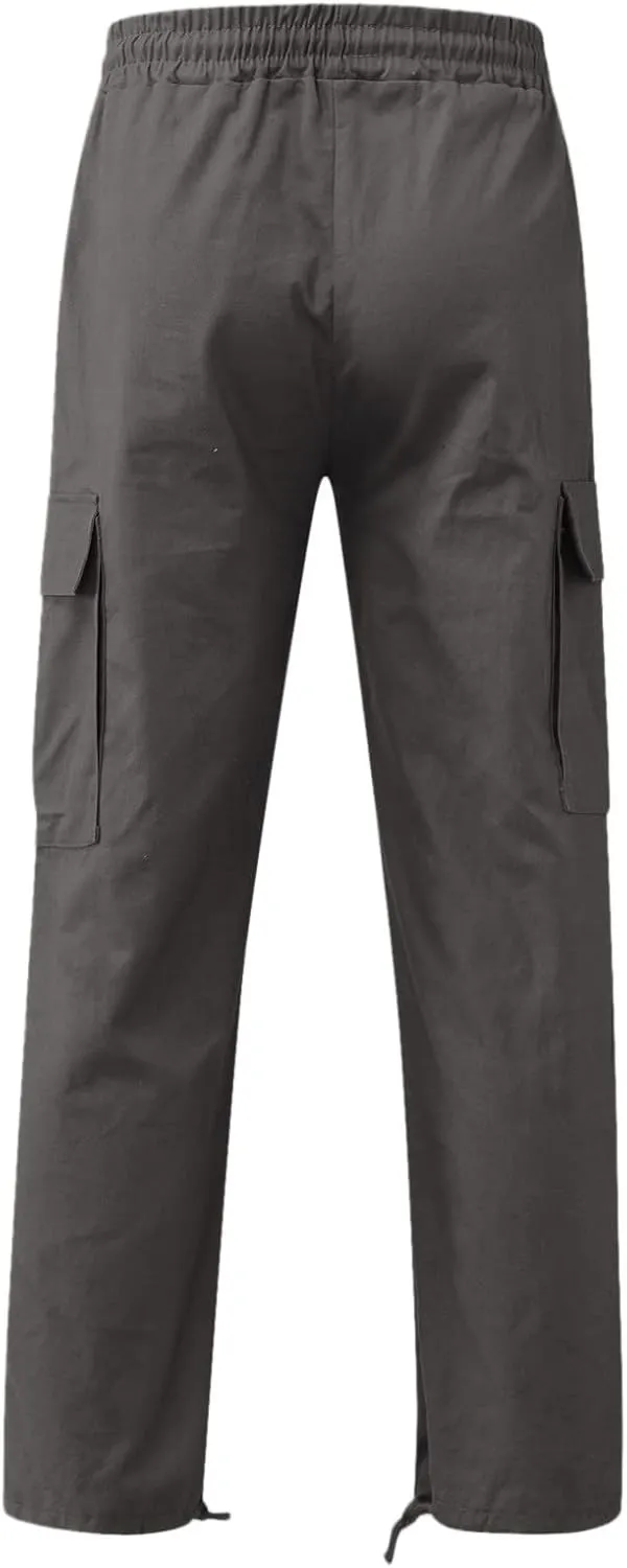 Big and Tall Cargo Pants for Men Sweatpants for Men Hiking Pants with 6 Pocket Lightweight Casual Sports Baggy Jogger