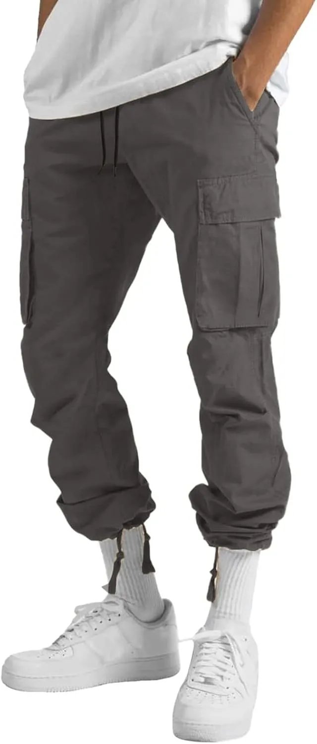 Big and Tall Cargo Pants for Men Sweatpants for Men Hiking Pants with 6 Pocket Lightweight Casual Sports Baggy Jogger