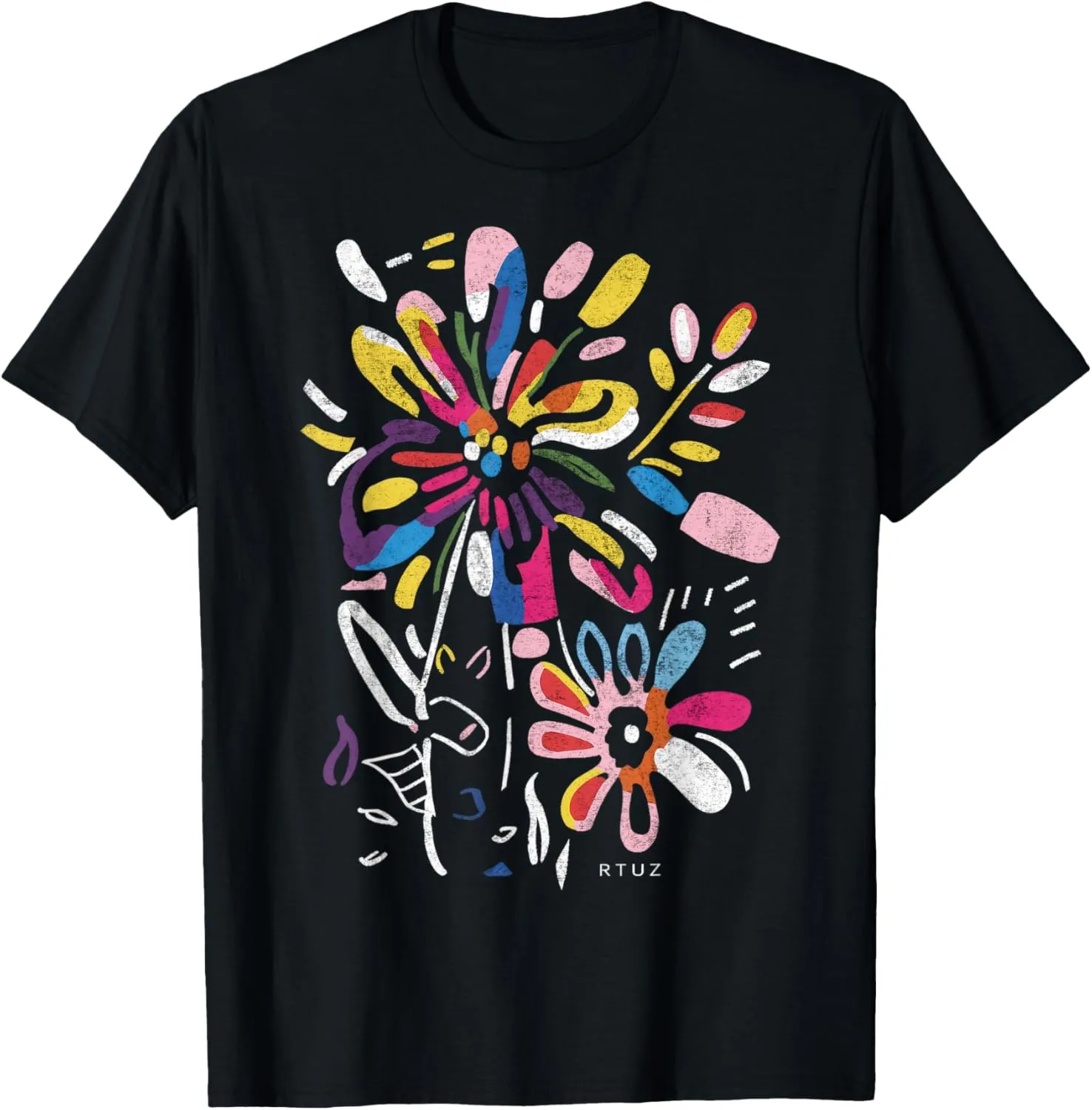 Boho Style Floral Pastel Design Flowers Hipster Streetwear T-Shirt