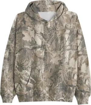 Camo Hoodie Womens 2024 Maple Leaf Print Oversized Hooded Sweatshirt Casual Long Sleeve Graphic Pullover Tops Shirt