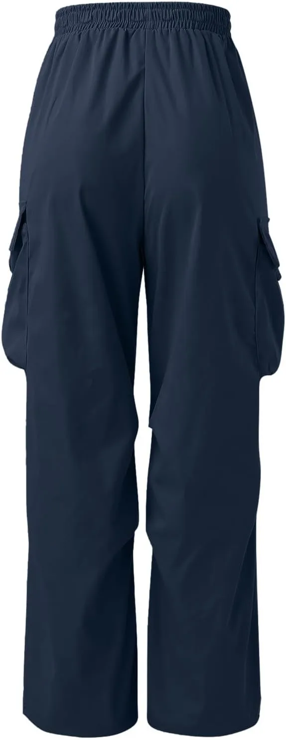 Cargo Pant for Men Lightweight Casual Joggers Drawstring Elastic Waist Work Pants Multi Pockets