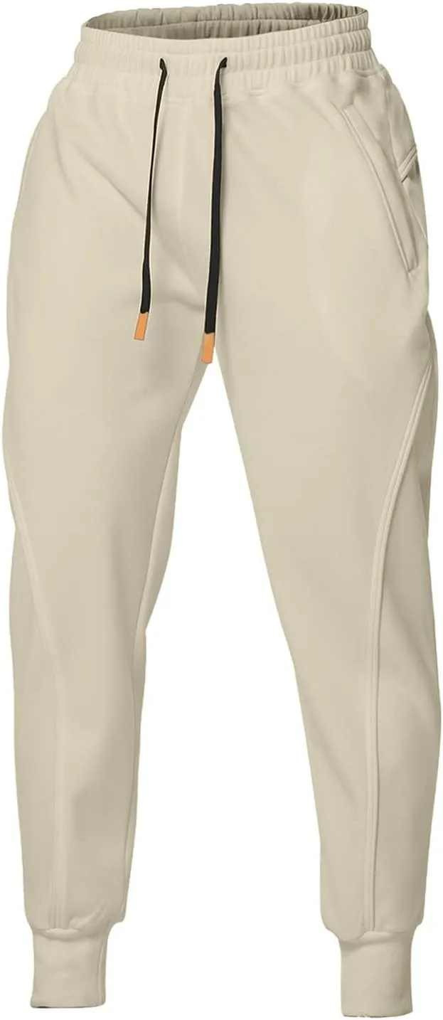 Cargo Pants for Men Big and Tall Cargo Fleece Sweatpants Stretch Elastic Waist Multiple Pockets Sports Pants Fitness