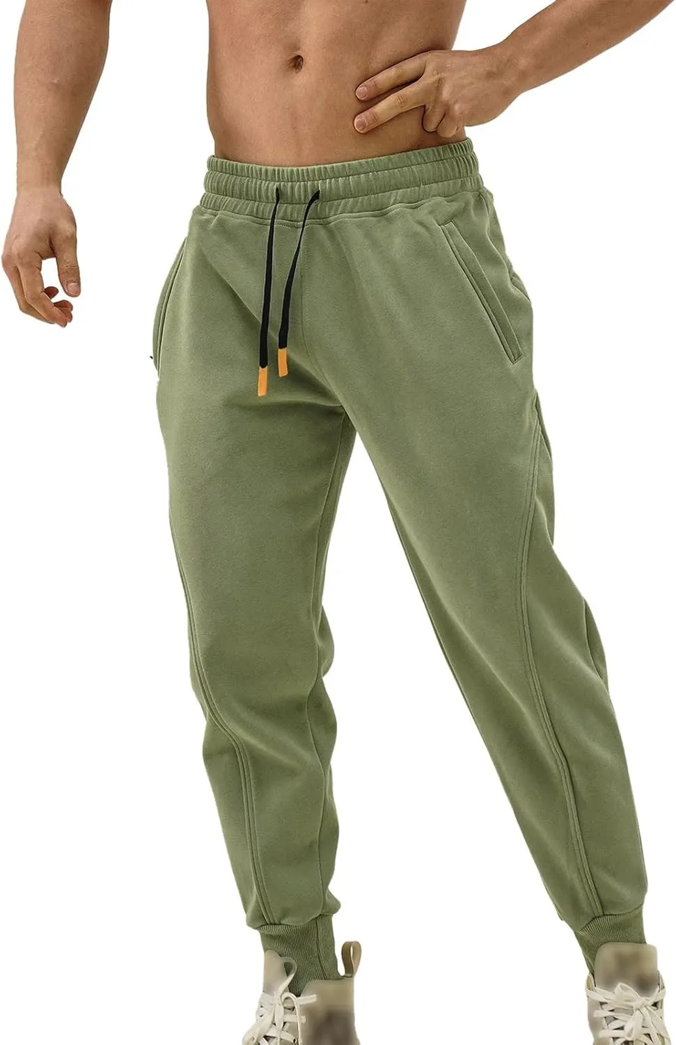 Cargo Pants for Men Big and Tall Cargo Fleece Sweatpants Stretch Elastic Waist Multiple Pockets Sports Pants Fitness