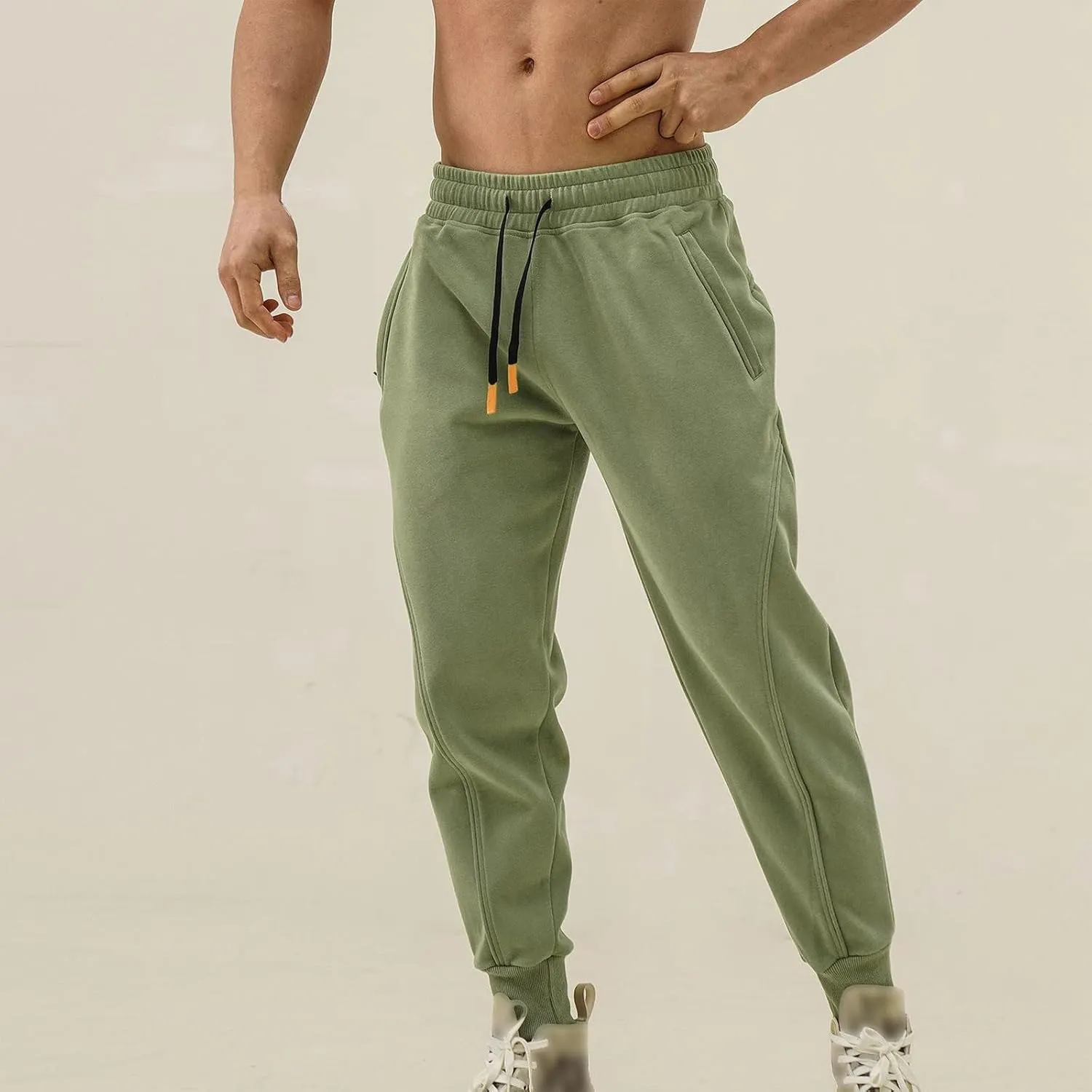 Cargo Pants for Men Big and Tall Cargo Fleece Sweatpants Stretch Elastic Waist Multiple Pockets Sports Pants Fitness