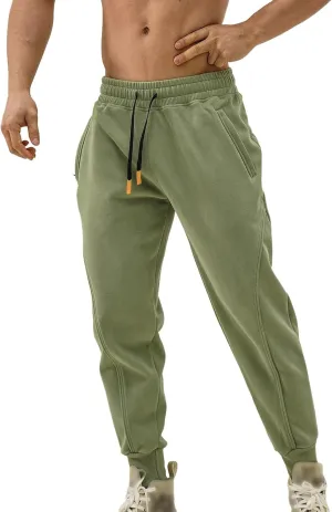 Cargo Pants for Men Big and Tall Cargo Fleece Sweatpants Stretch Elastic Waist Multiple Pockets Sports Pants Fitness