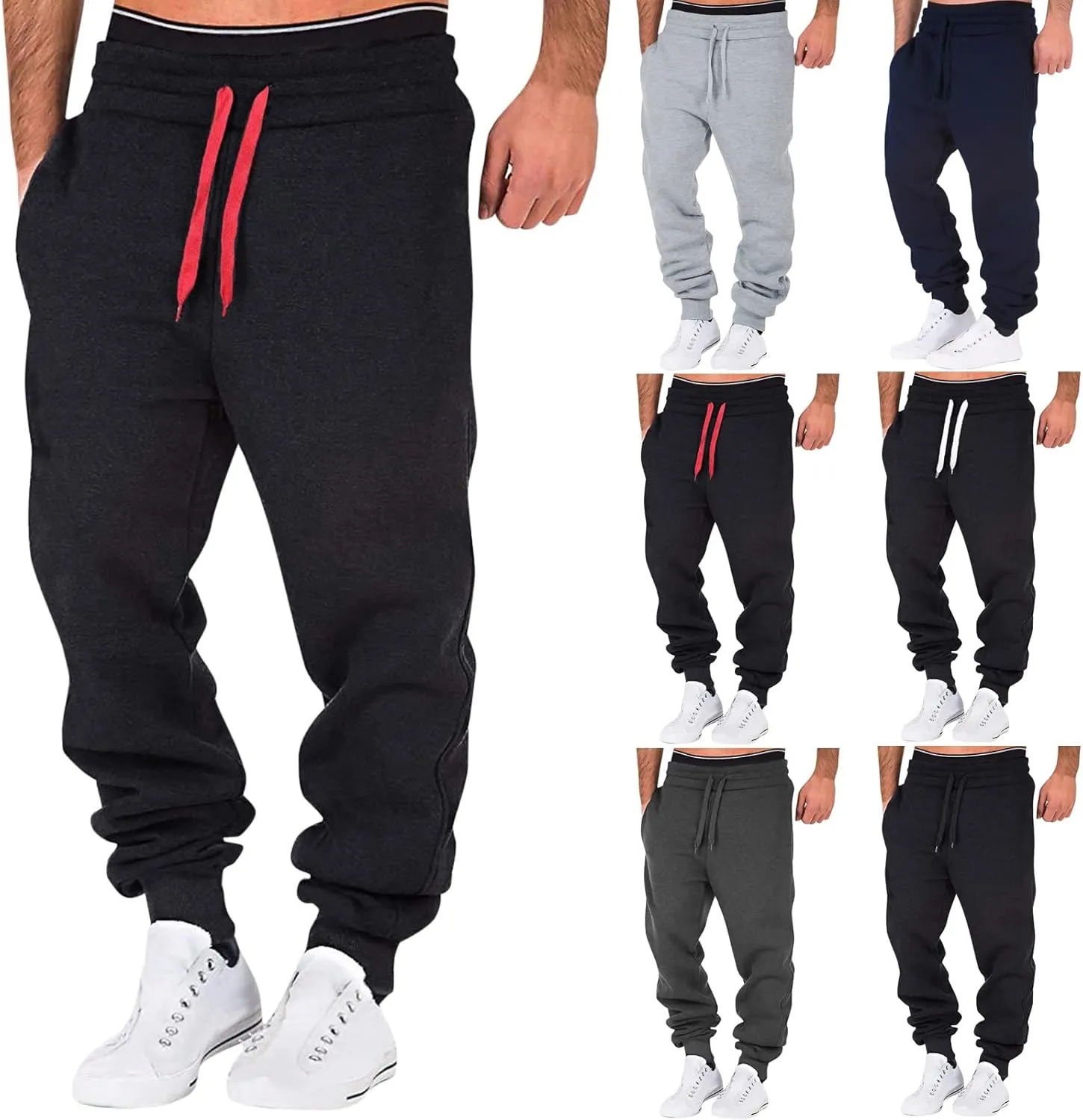 Cargo Pants for Men Big and Tall Casual Cotton Cargo Pants Gym Sweatpants Trousers Mens Long Pant Sweatpants for Men