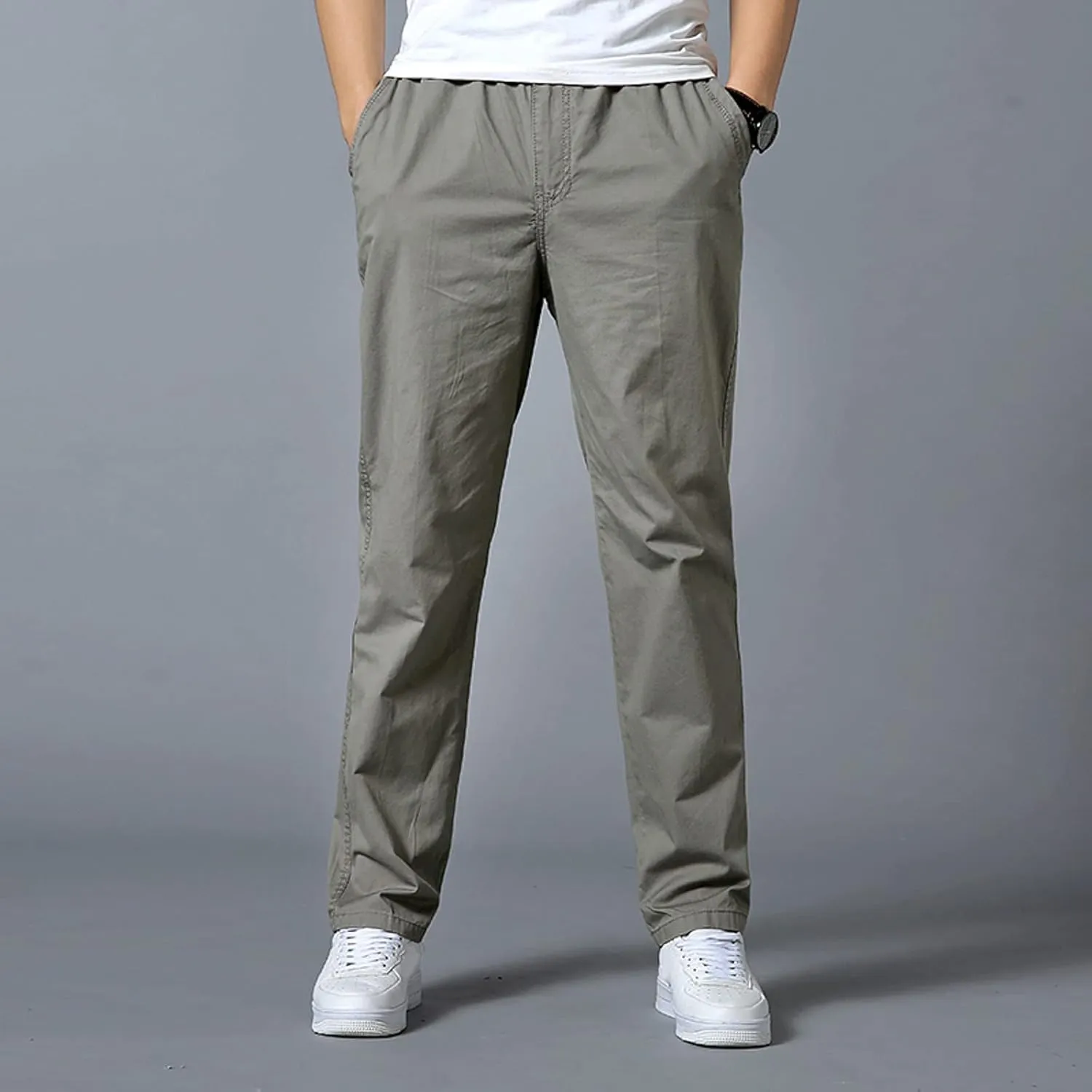 Cargo Pants for Men Big and Tall, for Men Casual Heavyweight Sweatpants Classic Fit Cargo Work Pants Wild Drawstring