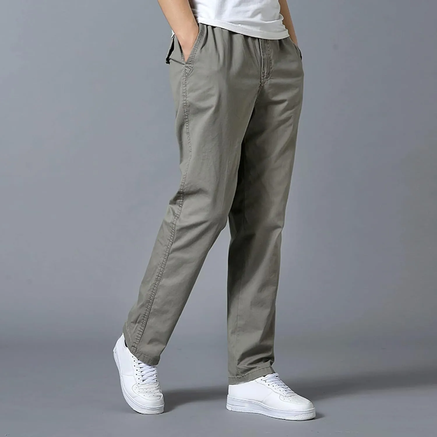 Cargo Pants for Men Big and Tall, for Men Casual Heavyweight Sweatpants Classic Fit Cargo Work Pants Wild Drawstring