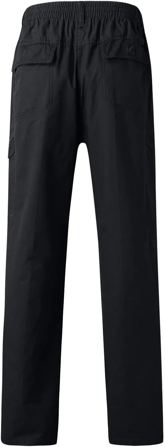 Cargo Pants for Men Big and Tall, Sweatpants Long Pants with Pockets Camping Pants Men Printed Overalls Casual Pocket