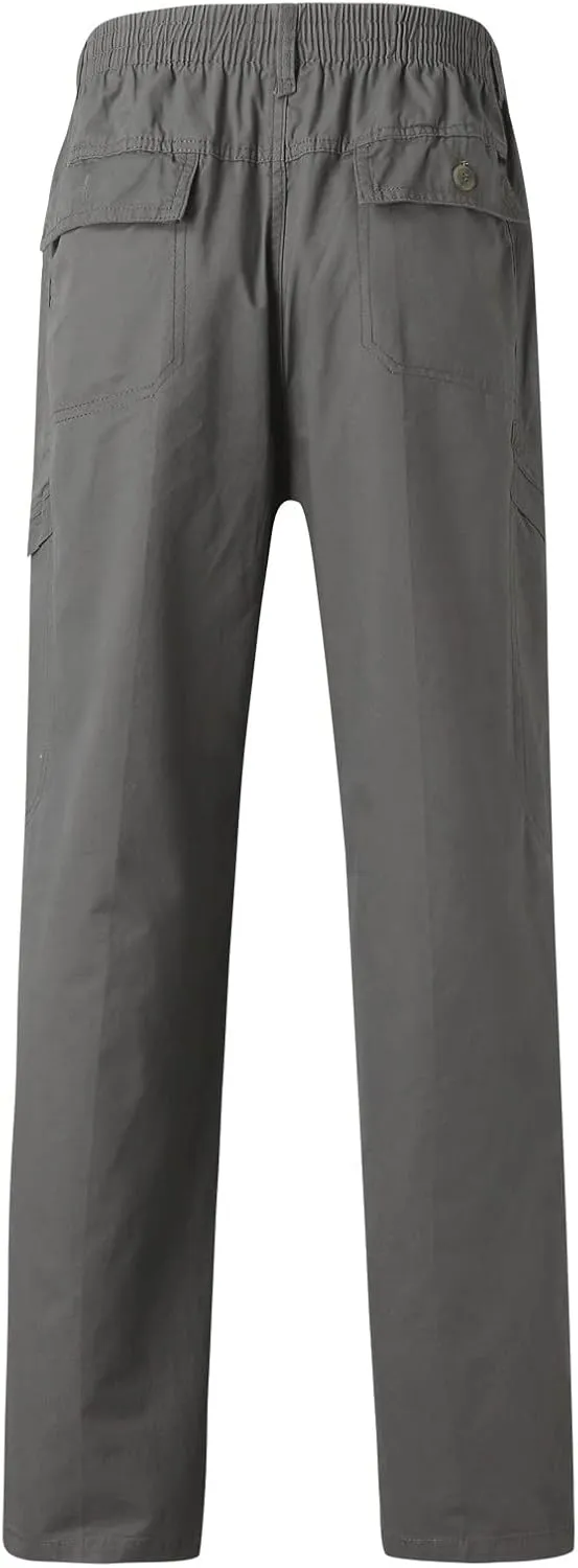 Cargo Pants for Men Big and Tall, Sweatpants Long Pants with Pockets Camping Pants Men Printed Overalls Casual Pocket