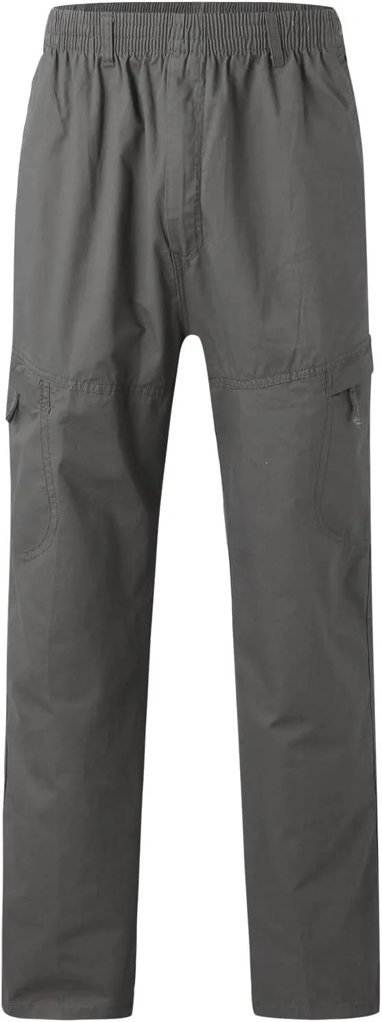 Cargo Pants for Men Big and Tall, Sweatpants Long Pants with Pockets Camping Pants Men Printed Overalls Casual Pocket