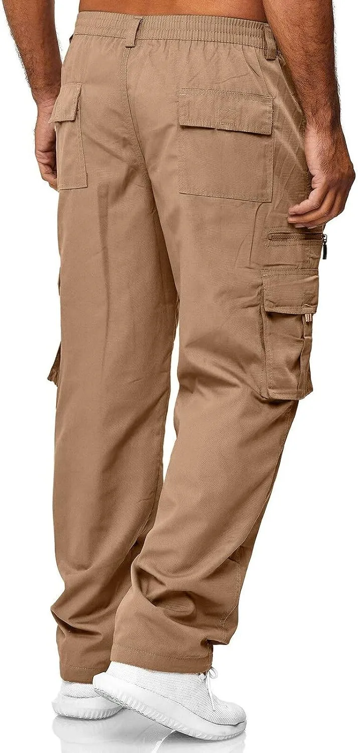 Cargo Pants for Men Big and Tall Work Trousers Fleece Cotton Sweatpants Lounge Pants Mens Gym Jogging Bottoms Tapered