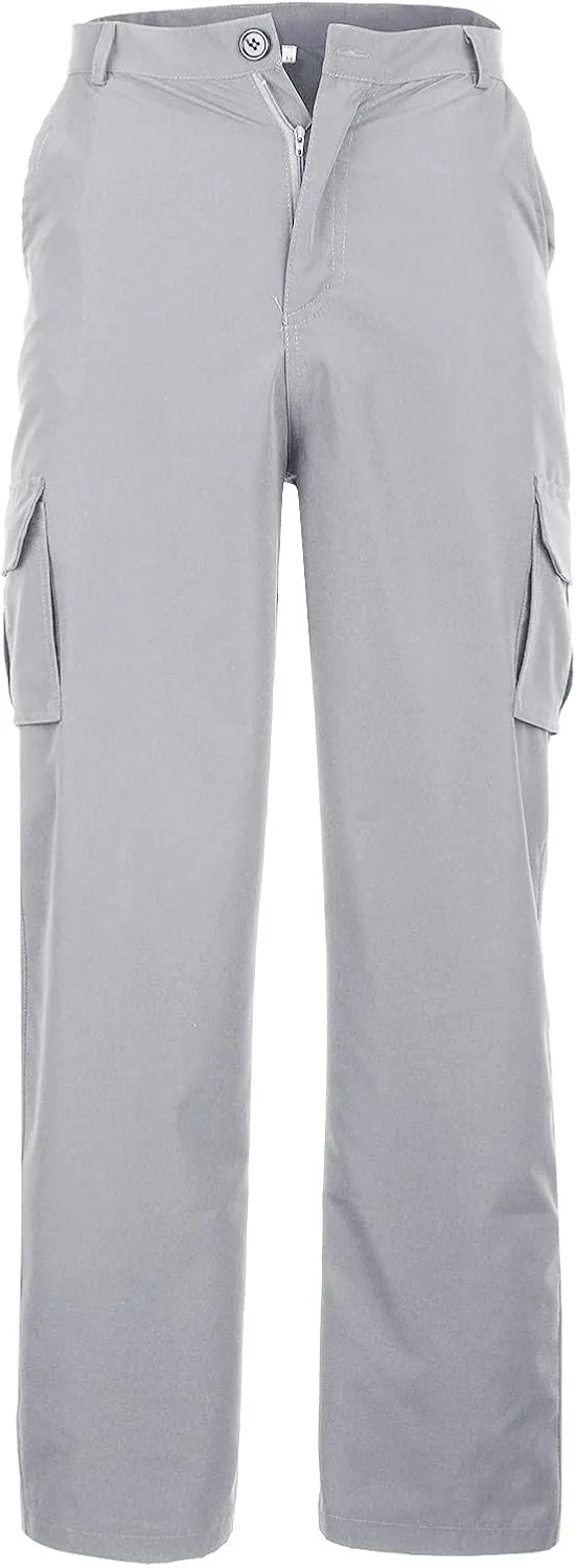Cargo Pants for Men Big and Tall, Zipper Pockets Running Athletic Workout Pants Tapered Sweatpants for Men Golf Track