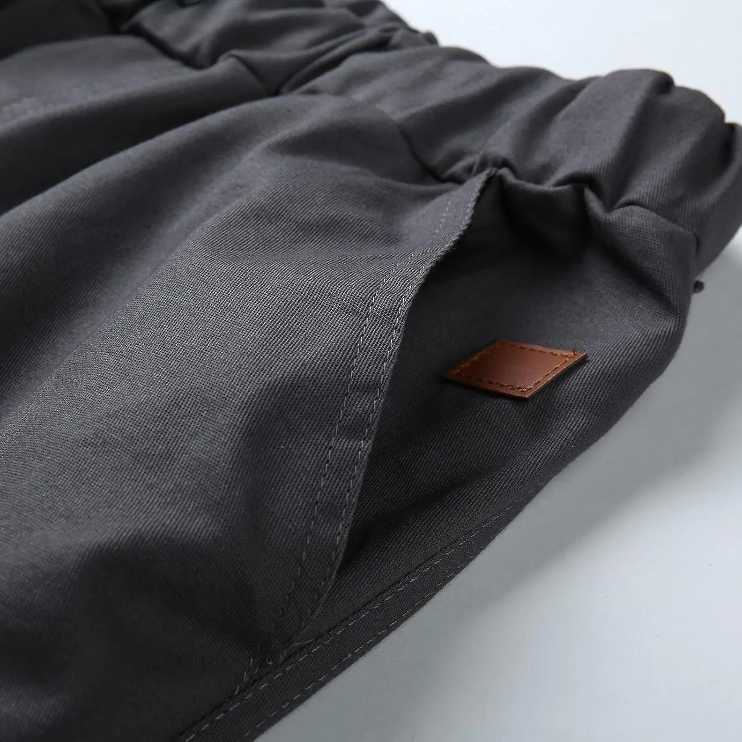 Cargo Pants for Men Relaxed Fit Multi-Pocket Cargo Pants Drawstring Sports Trousers Stretch Elastic Waist Gym Running