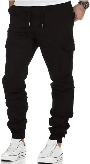 Cargo Pants for Men Wild Hiking Tactical Pants Workout Joggers Tapered Leg Sweatpants for Men with Pockets Work Trousers