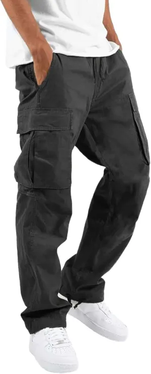 Cargo Pants for Men with Pockets Casual Wild Work Joggers Athletic Pants Baggy Hiking Trousers Outdoor Wearing Track Pants