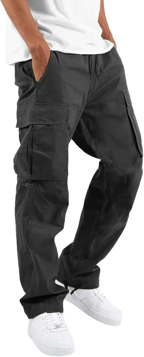 Cargo Pants for Men with Pockets Casual Wild Work Joggers Athletic Pants Baggy Hiking Trousers Outdoor Wearing Track Pants