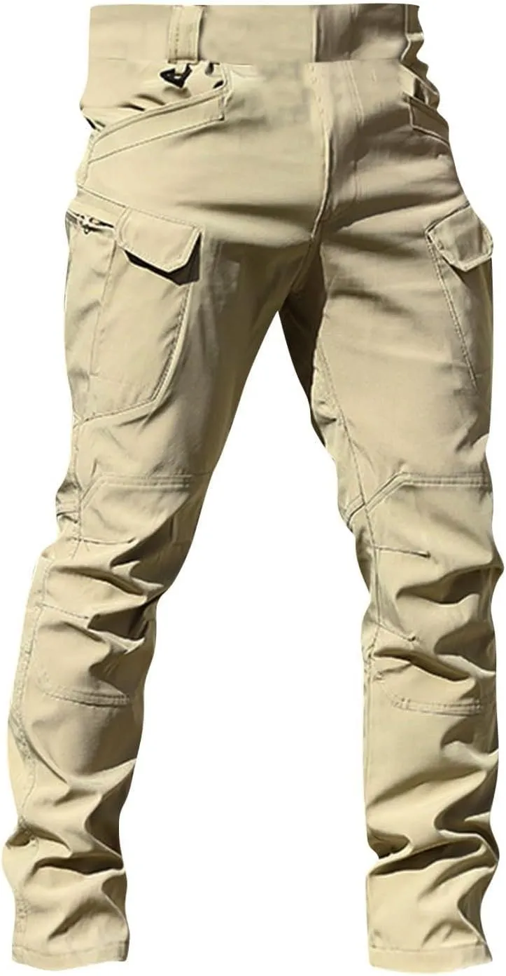 Cargo Pants Mens Slim Fit Multi Pockets Hiking Pants Ripstop Stretch Stylish Baggy Pants Y2K Tactical Trousers 2025