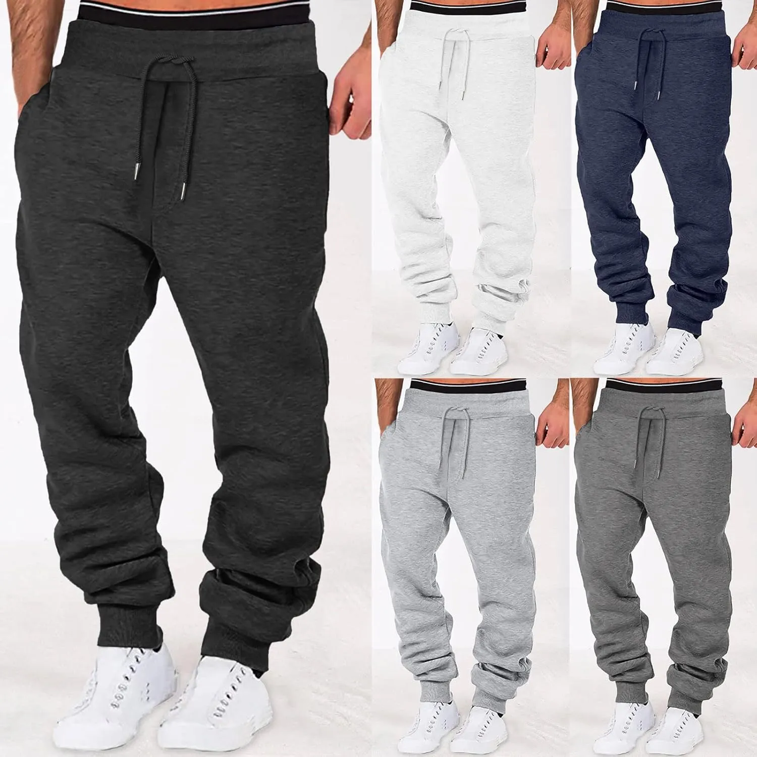 Cargo Sweatpants for Men Baggy Tactical Pant Hiking Jogger Men's Jogger Sweatpant with Pockets Men Casual Cargo Pants