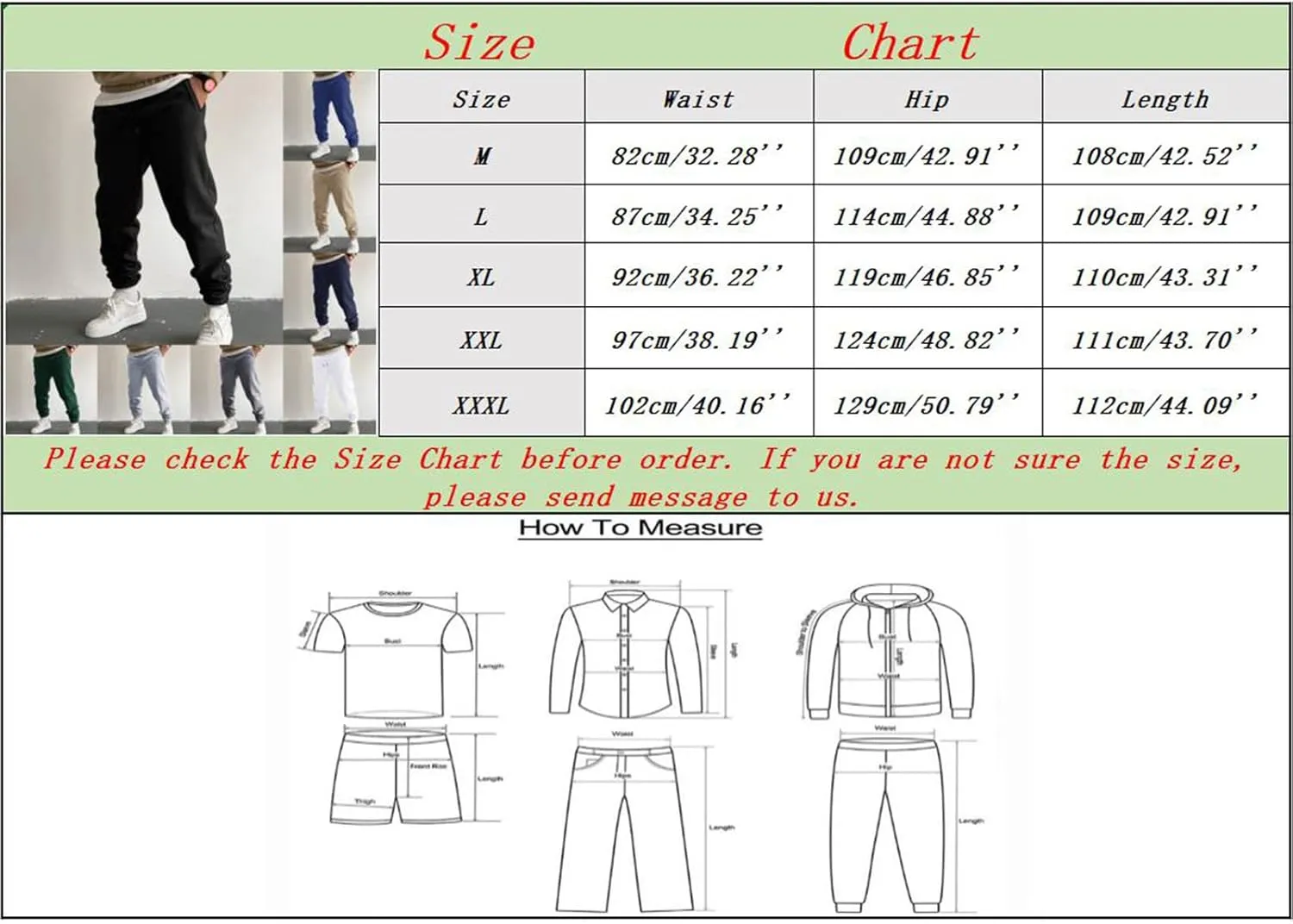 Cargo Sweatpants for Men Big and Tall Fitness Sports Trousers Men's Cargo Pants Big and Tall Men's Elastic Waist Work