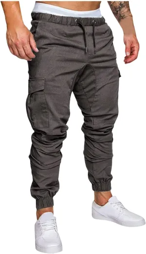 Cargo Sweatpants for Men Big and Tall Long Trousers Men Athletic Jogger Sports Outdoor Trousers Men's Sweatpants with