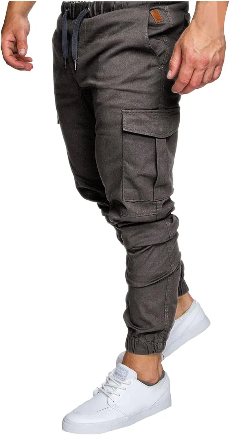 Cargo Sweatpants for Men Big and Tall Long Trousers Men Athletic Jogger Sports Outdoor Trousers Men's Sweatpants with