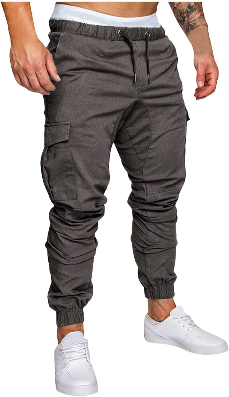 Cargo Sweatpants for Men Big and Tall Long Trousers Men Athletic Jogger Sports Outdoor Trousers Men's Sweatpants with