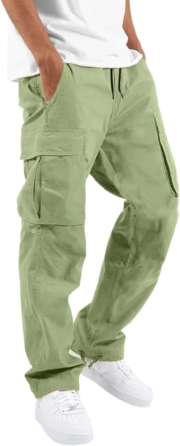 Cargo Sweatpants for Men Big and Tall Mens Fashion Cargo Pants Athletic Joggers Pants Chino Trousers Mens Sweatpants