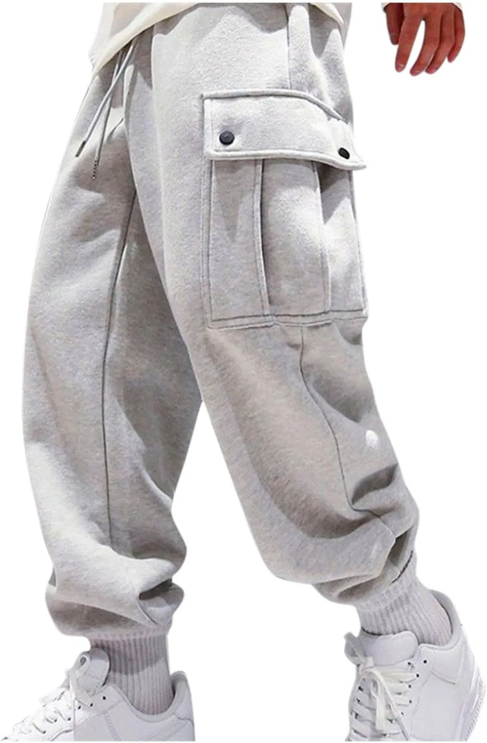 Cargo Sweatpants for Men Big and Tall Pants Lightweight Mens Work Pants Hiking Cargo Pants Relaxed Winter Men Joggers