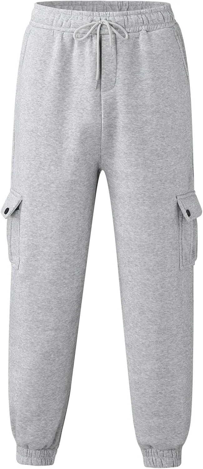 Cargo Sweatpants for Men Big and Tall Pants Lightweight Mens Work Pants Hiking Cargo Pants Relaxed Winter Men Joggers