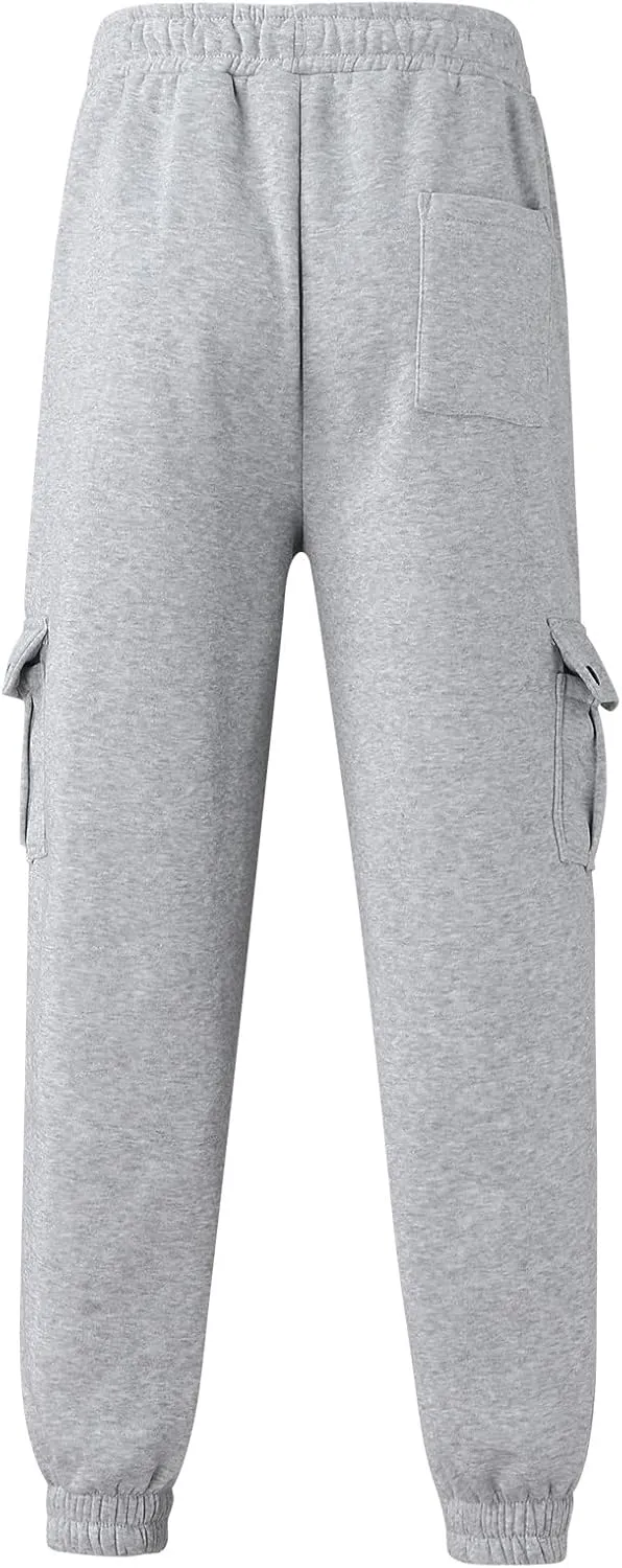 Cargo Sweatpants for Men Big and Tall Pants Lightweight Mens Work Pants Hiking Cargo Pants Relaxed Winter Men Joggers
