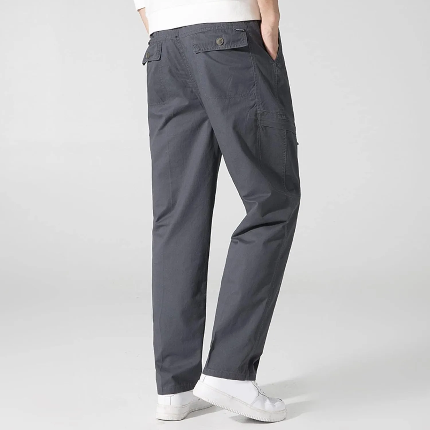 Cargo Sweatpants for Men Big and Tall Pockets Casual Streetwear Y2K Mens Cargo Pants Drawstring Hiking Pants Elastic