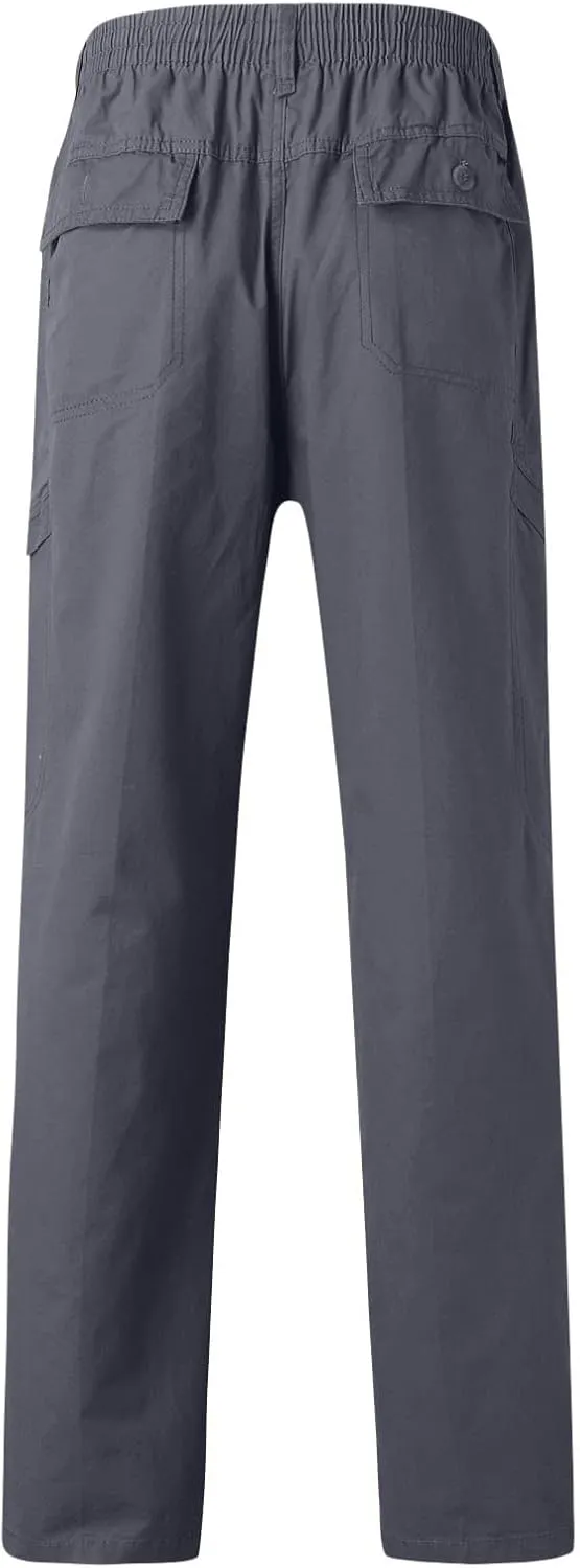 Cargo Sweatpants for Men Big and Tall Pockets Casual Streetwear Y2K Mens Cargo Pants Drawstring Hiking Pants Elastic