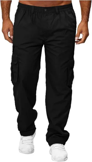 Cargo Trousers for Men Bottoms Casual Workout Trousers Mens Sports Trousers Men's Gym Joggers Sweatpants Tracksuit